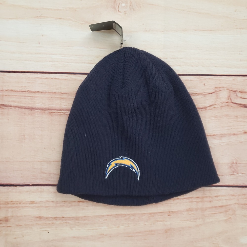 Los Angeles Chargers Hat Cap Beanie One Size Blue Yellow Football Mens Reebok A4